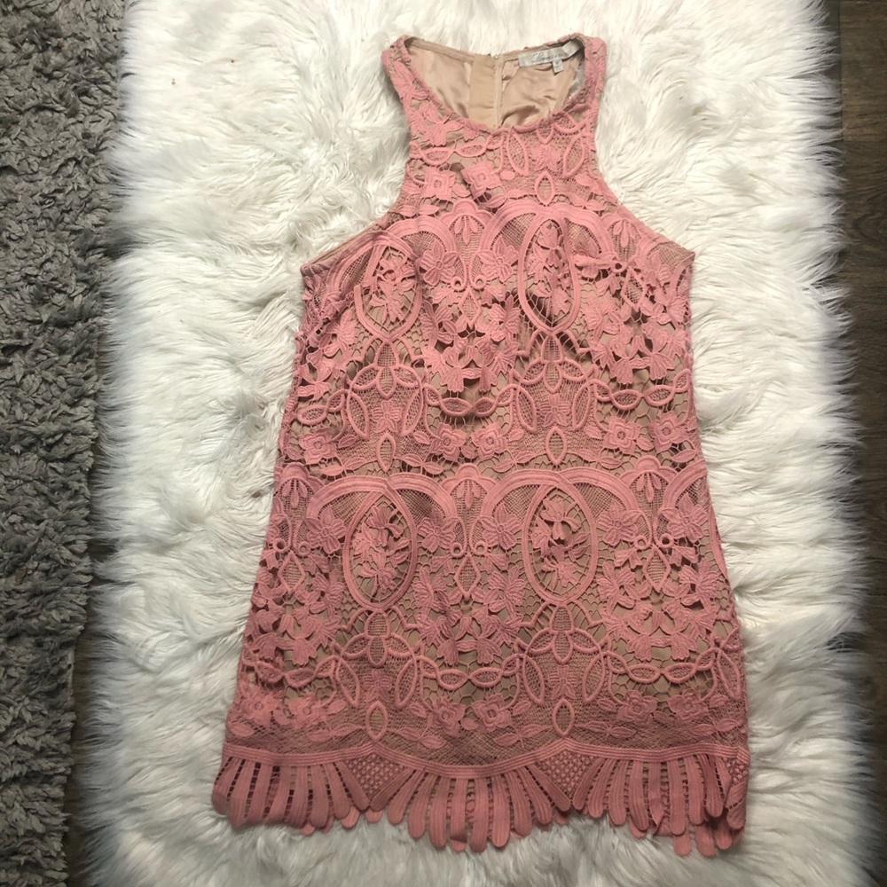 Revolve lovers + friends lace caspian shift dress size medium - Picture 2 of 5
